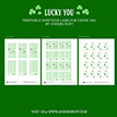 Lucky You St Patricks Day Hand Sanitizer Labels & Favor Tag - Instant Download
